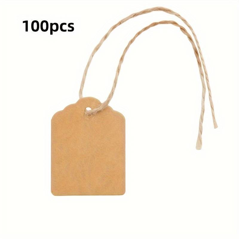 100pcs, Kraft Gift Tags With Jute Rope, Blank Merchandise Price Hanging  Tags, Bulk Brown Tags For Wedding, Birthday, Holiday, Party Favors, Arts  And C